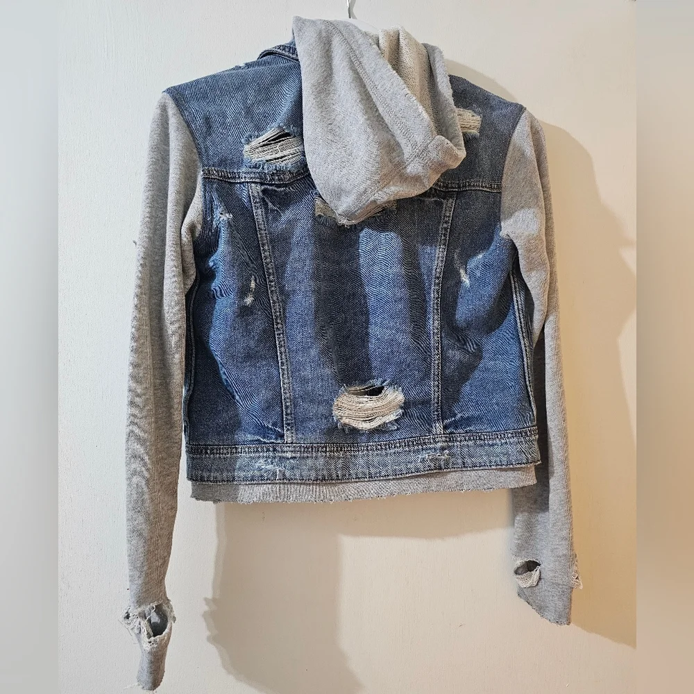 AE Ripped Denim Jacket XXS - Picture 2 of 4